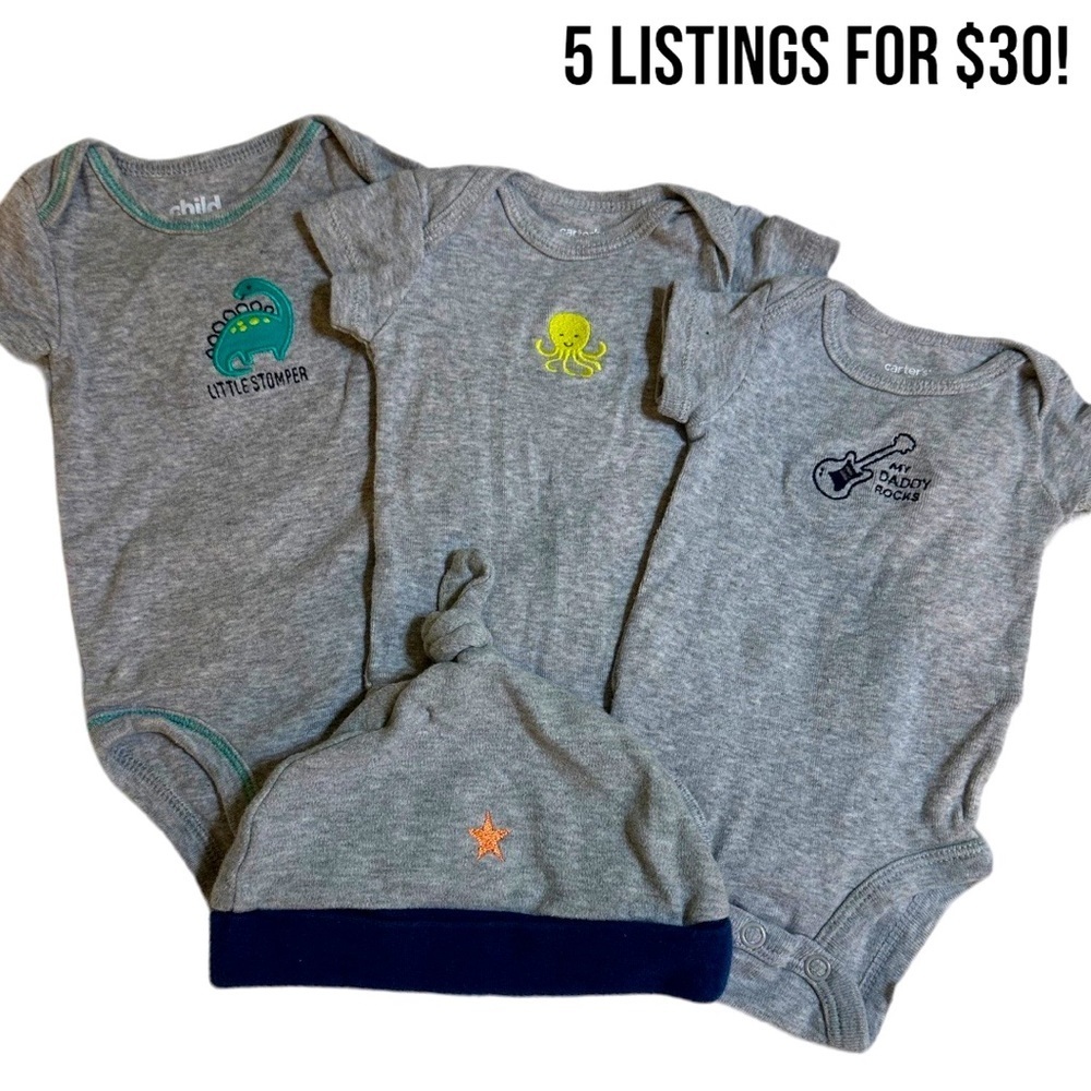Carter’s newborn baby boy clothing lot